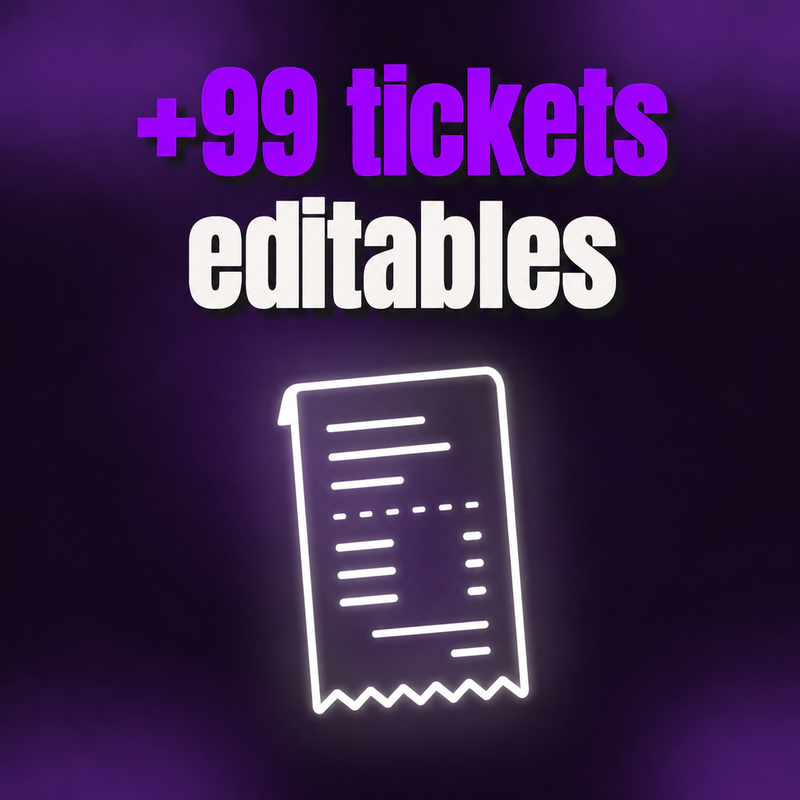 +99 TICKETS EDITABLES
